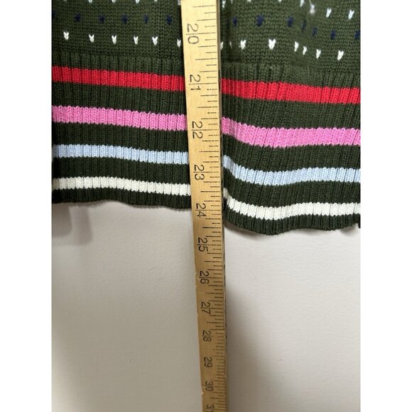 Lands’ End Drifter Sweater Women’s Green Muti Color Knit Crew Neck Plus Size 1X - Picture 4 of 6